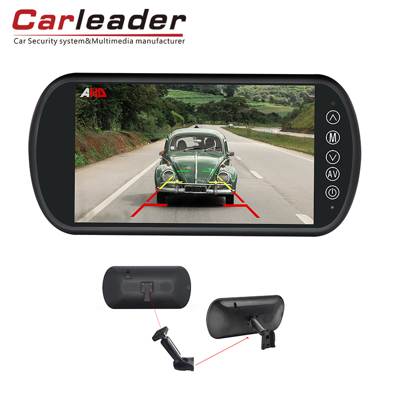 Carleader 7 ιντσών οθόνη καθρέφτη οχήματος AHD με βραχίονα μίσχου-σχεδιασμένο συμπαίκτη για οδική ασφάλεια