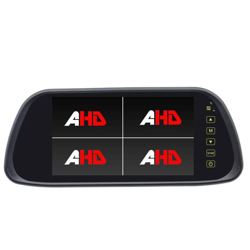 Carleader 7 ιντσών 4CH Quad AHD Rear View Mirror Monitor Υποστήριξη Διπλής εγκατάστασης