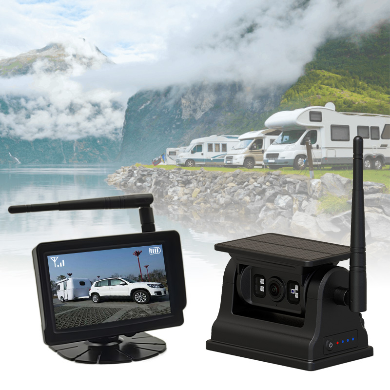 Ασύρματο επαναφορτιζόμενο μαγνητικό σύστημα κάμερας οχημάτων με ηλιακή ενέργεια 5 ιντσών --- Ο καλύτερος συνεργάτης σας για ασφαλέστερη οδήγηση