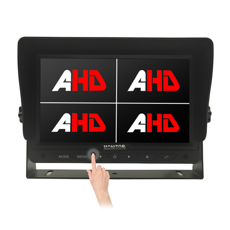 Carleader 7 ιντσών τετραπλή διαιρούμενη οθόνη AHD κουμπιά αφής Οθόνη οπισθοπορείας