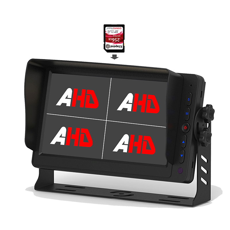 Οθόνη AHD για εγγραφή βίντεο Carleader 7 ιντσών Quad Display Truck