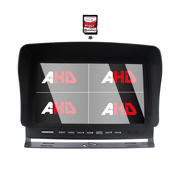 Οθόνη οχήματος SD DVR με τετραπλή οθόνη AHD 10,1 ιντσών Carleader