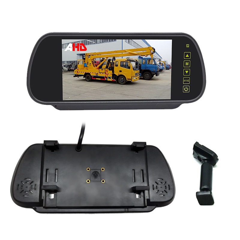 Διπλή εγκατάσταση Είσοδοι 7 ιντσών 2 AV AHD Rear View Mirror Monitor